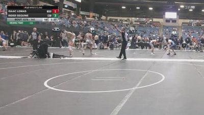 141 lbs Champ. Round 3 - Rider Seguine, Cowley College vs Isaac Lomas, Morningside (Iowa)