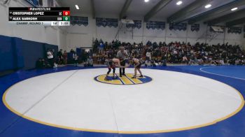 130 lbs Champ. Round 1 - Cristopher Lopez, Laguna Creek vs Alex Sarkosh, Gunn