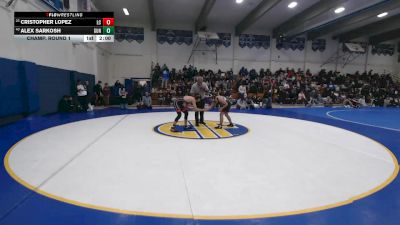 130 lbs Champ. Round 1 - Cristopher Lopez, Laguna Creek vs Alex Sarkosh, Gunn