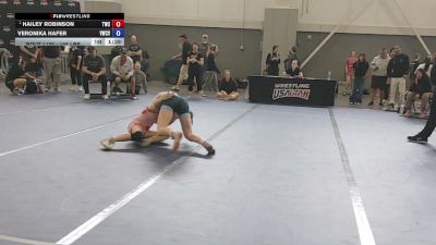 105 lbs Quarters - Hailey Robinson, Thermopolis Wrestling Club vs Veronika Hafer, Victory Wrestling Club - VTC