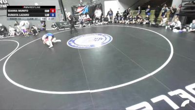 145 lbs Gianna Munifo, SAWA - Sacramento Area Wrestling Association vs Sumaya Lazaro, LAWA - Los Angles Wrestling Association