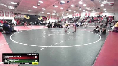 105 lbs Cons. Round 6 - Jenniyah Duarte, Sanger vs Olive Lechiara, Temecula Valley