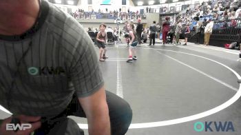 55 lbs Round Of 16 - Kynlee Domeny, Ponca City Wildcat Wrestling vs Penn Brorsen, Cowboy Wrestling Club