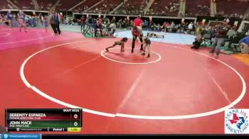 42 lbs Cons. Semi - Serenity Esparza, Mission Wrestling Club vs John Mack, Rise Wrestling