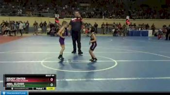 52 lbs Cons. Round 2 - Abel Glover, Vian Wrestling Club vs Grady Zinter, Ram Wrestling Academy