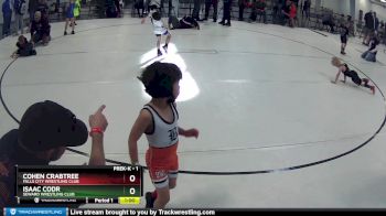 1 lbs Cons. Round 1 - Cohen Crabtree, Falls City Wrestling Club vs Isaac Codr, Seward Wrestling Club