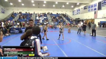121 lbs Cons. Semi - Valeria Leiva, San Fernando High School Wrest vs Zahra Stewart, Yucaipa Thunder Wrestling Club