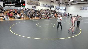 149 lbs Champ. Round 2 - Marlin Williams, Marian vs Branson Weaver, Wabash