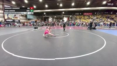 118 lbs 1st Place Match - Kennady Krienert, None vs Dani Larson, Big Game Wrestling Club