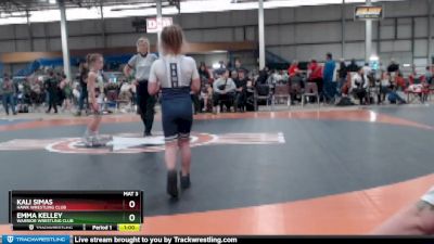 66-75 lbs Round 3 - Kali Simas, Hawk Wrestling Club vs Emma Kelley, Warrior Wrestling Club