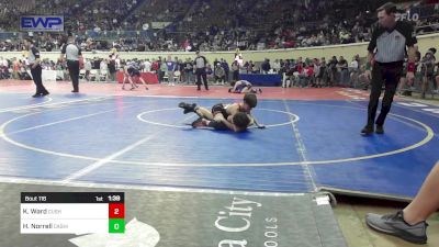 92 lbs Round Of 32 - Kyler Ward, Cushing vs Hayden Norrell, Cashion Wrestling Club