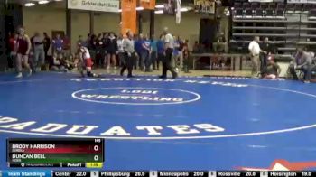 145 lbs Quarterfinal - Duncan Bell, Hoxie vs Brody Harrison, Eureka