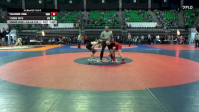 1A-4A 132 Quarterfinal - Cody Rye, St. John Paul II vs Haiden Hise, Weaver