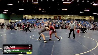 100 lbs Cons. Round 3 - Savannah Howard, Pigeon Forge vs Nykira Purdie, Lumberton