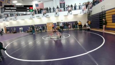 98 lbs Quarterfinal - Arianna Roth, Lander Middle School vs Zoey Redder, Powell Middle School
