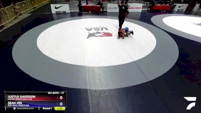 77 lbs Quarterfinal - Justus Davidson, Legion Wrestling Club vs Sean Hin, Red Wave Wrestling