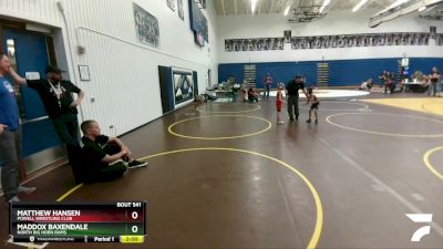 49 lbs Round 3 - Matthew Hansen, Powell Wrestling Club vs Maddox Baxendale, North Big Horn Rams