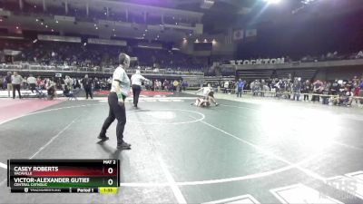 126 lbs Semifinal - Casey Roberts, Vacaville vs Victor-Alexander Gutierrez, Central Catholic