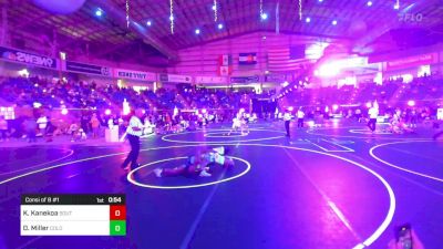 120 lbs Consi Of 8 #1 - Kian Kanekoa, Southern Idaho WC vs Devyn Miller, Colorado Top Team