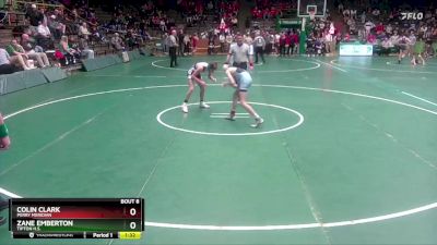 106 lbs Champ. Round 1 - Colin Clark, Perry Meridian vs Zane Emberton, Tipton H.S.