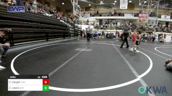 40 lbs Semifinal - Canton Cargill, Duncan Demon Wrestling vs Zayden Lewis, Team Nomad