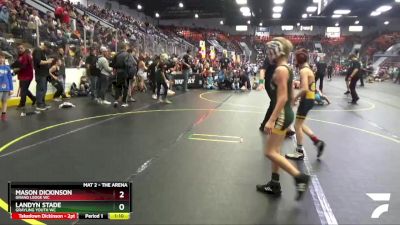 66 lbs Cons. Round 5 - Mason Dickinson, Grand Ledge WC vs Landyn Stade, Grayling Youth WC