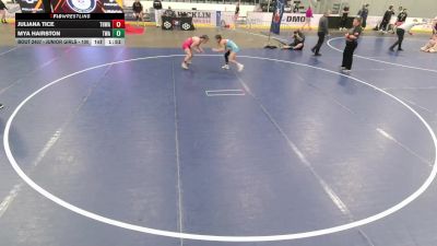 Junior Girls - 100 lbs 1st Place Match - Juliana Tice, Team Hammer Wrestling Academy vs Mya Hairston, Thoroughbred Wrestling Academy