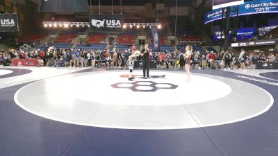 100 lbs Cons. Rd Of 16 - Katelynn Dockery, TX vs Aniah Delgado, IN