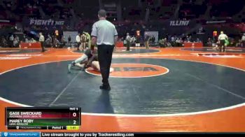 1 lbs Quarterfinal - Marey Roby, Lena-Winslow vs Gage Sweckard, Mackinaw (Deer Creek M)