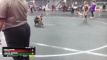 97 lbs Quarterfinal - Erica Irvine, Team Iowa vs Abigail Borden, Team Colorado
