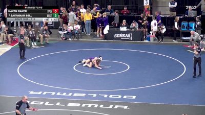 115 lbs Champ. Round 1 - Savannah Bell, Custer vs Haven Baker, Spearfish