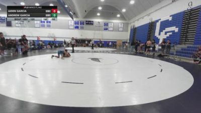 120 lbs Cons. Semi - Aiden Garcia, Rough House Wrestling Club vs Andrew Garcia, Rough House Wrestling Club