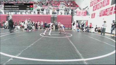 112 lbs Consi Of 8 #2 - Cooper Johnson, Port City Wrestling vs Preston Hackler, Edmond Wrestling