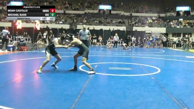 Rookie 6-8 135 Semifinal - Michael Bass, Hickory Wrestling Club vs Noah Castillo, Kellam Mat Rats Wrestling Club