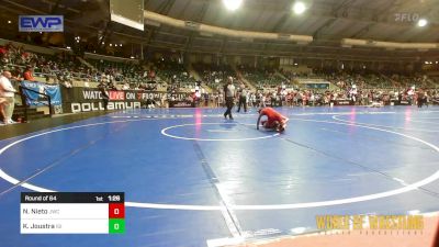 84 lbs Round Of 64 - Nathan Nieto, Juggernaut Wrestling Club vs Kaden Joustra, ISI Wrestling Club