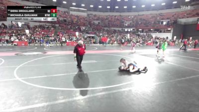 90 lbs Cons. Round 4 - Michaela Quillman, Mauston Talons Wrestling Club vs Siena Droullard, West Salem/Bangor