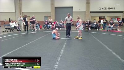 92 lbs Round 2 - Alexander Whitted, Cookeville Youth Wrestling vs Preston Pas, Rockmart Takedown Club
