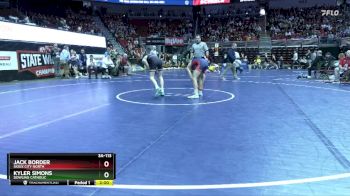 3A-113 lbs Cons. Round 2 - Jack Border, Sioux City North vs Kyler Simons, Dowling Catholic