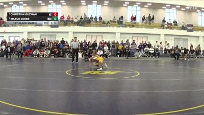 125 lbs 1st Place Match - Christian Guzman, North Central vs Mason Jones, Manchester