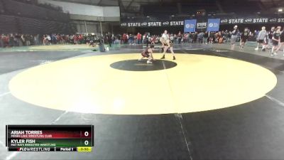 100 lbs Cons. Round 2 - Kyler Fish, Mat Rats Rebooted Wrestling vs Ariah Torres, Moses Lake Wrestling Club