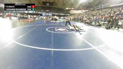 Boys 2A 138 lbs Champ. Round 2 - CJ Shultz, Ephrata vs Alexander Richardson, Foss