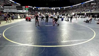 110 lbs Round Of 32 - Kenlee Witherite, Curwensville vs Brianna Godshall, Upper Perkiomen