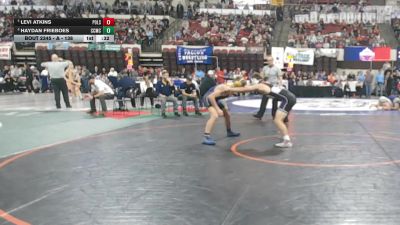 A - 138 lbs Cons. Semi - Haydan Frieboes, Custer Co. (Miles City) vs Levi Atkins, Polson