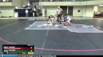 114 lbs Champ. Round 1 - Emily Kramer, Oregon vs Riley Luedke, Winnebago Lutheran Academy