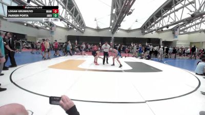 111 lbs Semifinal - Logan Grunhuvd, Maine Hammahs MS vs Parker Porta, American MMAW MS