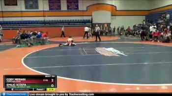 125 lbs Champ. Round 2 - Cody Merwin, Cortland State vs Emilio Acosta, Concordia University (WI)