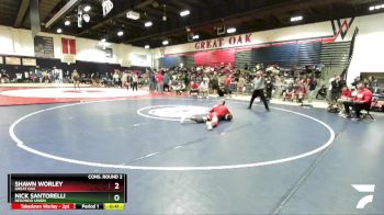 132 lbs Cons. Round 2 - Nick Santorelli, Redondo Union vs Shawn Worley, Great Oak