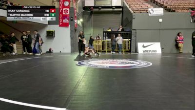 Intermediate Boys - 59 lbs Cons. Round 3 - Matteo Manibog, Total Kaos Wrestling Club vs Ricky Gonzalez, Turlock Wrestling Club