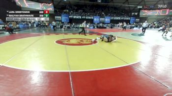 Girls 4A 115 lbs Cons. Round 1 - Lara Grebyonkin, Battle Ground (Girls) vs Maliyah Brathwaite, Spanaway Lake (Girls)