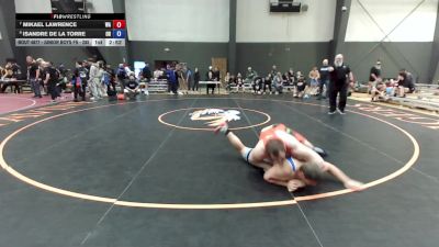 Junior Boys FS - 285 lbs Cons. Round 5 - Mikael Lawrence, WA vs Isandre De La Torre, OR